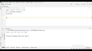 Convert dictionary to list in python