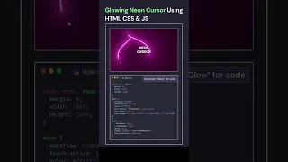 Glowing Neon Cursor UsingHTML CSS JS