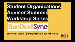 Advisor Sun Devil Sync 101