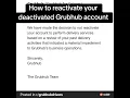 How to reactivate your falsely deactivated Grubhub account Click the link in my bio