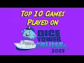 Top 10 Games Played on Dice Tower Cruise 2025 - with Tom Vasel