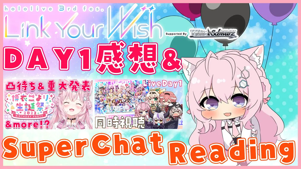 【TALK】#つながるホロライブDAY1 感想と生誕祭・同時視聴枠のSuperChat御礼！【博衣こより/ホロライブ】