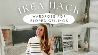 IKEA Hack - Built-In Wardrobe For Sloped Ceilings with Sektion Cabinets Emma Courtney Home