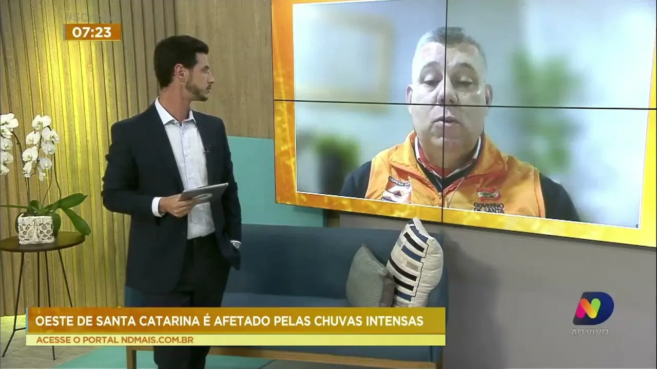 VÍDEO: Oeste é a região mais afetada pelas constantes chuvas em SC, aponta Defesa Civil