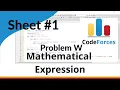 ICPC Assiut Sheet Sheet 1 problem W Mathematical Expression Mazen Labs