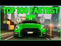 TOP 100 FASTEST TIER 4 CARS CSR2