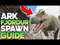 ARK FJORDUR DINO SPAWN GUIDE Gigas Desmodus Fjordhawks - ARK Survival Evolved