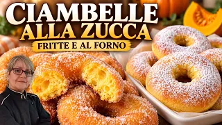 CIAMBELLE ALLA ZUCCA FRITTE E AL FORNO🎃Sofficissime! 3 golosità con un Unico impasto🥰 | RITA CHEF