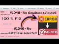 error - No database selected