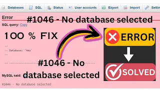 error - No database selected