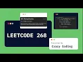 leetcode 268 - Find the Missing Number Using XOR Optimal Approach in JAVA