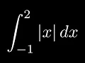 Definite Integral of the Absolute Value of x from - 1 to 2