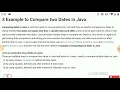 Compare Date using java with example