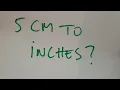 5 cm to inches
