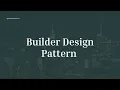 Builder Design Pattern in Java creational design pattern Explained in detail with code