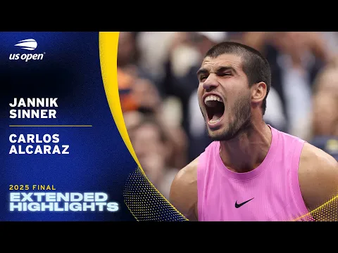Jannik Sinner vs. Carlos Alcaraz Extended Highlights | 2025 US Open Final - YouTube thumbnail
