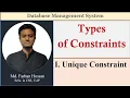 Lec 12 Unique constraint Types of Constraints DBMS Bangla Tutorial