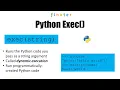 Python exec A Hacker s Guide to A Dangerous Function