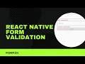 How to validate form in react-native using formik codeforever9033