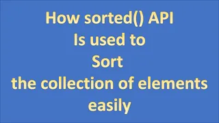 Sort collection of elements using sorted API in Java 8 streams java 8 new features part 8