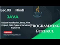 Lec 03 Java Tutorial Eclipse Installation Setup First Project Data Types Variables Explained