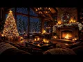 Relaxing Christmas Music with Fireplace 🔥 Peaceful Holiday Ambience 🎄 Snowfall for Sleep & Relax