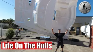 Demoulding of a DIY 40 Foot Foam Core Catamaran Deck Ep193