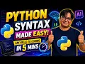 Python Syntax Made EASY Say Hello to Coding in 5 Mins A I Tutor - Episode 5