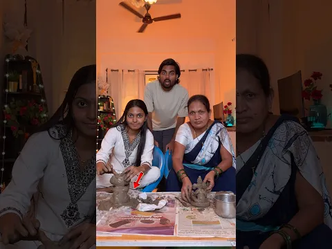 Clay Ganesh Challenge🙏🏻Lastlo😳😂#shorts #ganesh #clay #making #charanspy