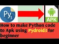 Turn Your Python Code into a Real Android App with Pydroid 3 how to convert code into apk pydroid3