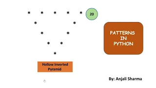Hollow Inverted Pyramid Pattern Patterns in Python Python Lectures