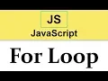 JavaScript Tutorial For Loop