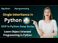 Implement Single Inheritance in Python Programming Quickly