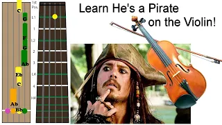 Download How to Play He’s a Pirate from Piartes of the Caribbean on Violin (Tabs Tutorial) MP3