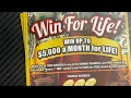 Last 10 Tickets of the Pack Win For Life NJ Lottery Tickets