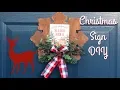 Dollar Tree Christmas DIY Wood Snowflake Sign