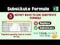 Substitute Formula in Excel How to Replace Text in a Text String Computer Tech Academy