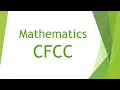 Mathematics CFCC June 24 2020