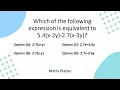 SAT Math Algebra 1 Algebra Basics Simplifying Expressions with Decimals and Distribution
