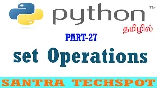 Python Beginners Tutorial in Tamil Sets Operations in python Tamil