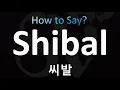 How to Pronounce Shibal 씨발 (Correctly!)