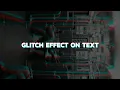 Glitch Effect On Text HTML CSS