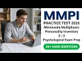 Pass the MMPI 2026 Minnesota Multiphasic Personality Inventory 2 3 Practice Test Study Guide