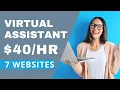 Top 7 Virtual Assistant Jobs FROM HOME - No Experience Part-Time Full-Time