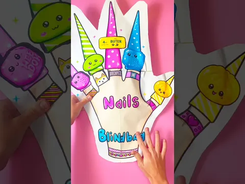 Nails Blind Bag!#asmr #paper #diy #craft #blindbag #unboxing #handmade #shorts #art