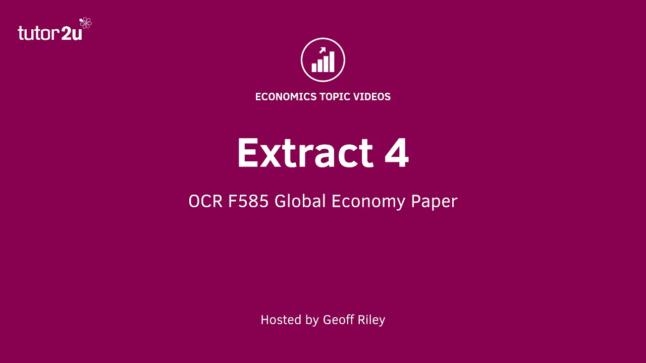 OCR - F585 Economics - Extract 4 - Labour Migration and Remittances
