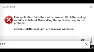Fix EADesktop Error Application Failed To Start Because No Qt Platform Plugin Could Be Initialized