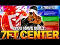 INSANE BEST 7 FOOT CENTER BUILD in NBA 2K24 NEXT GEN BEST BIG MAN PAINT BEAST BUILD NBA 2K24