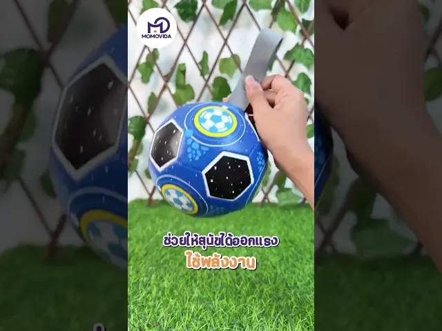 MOMOVIDA DT-22 ลูกบอลฟุตบอลสุนัข 15cm วัสดุ TPU ปลอดภัย