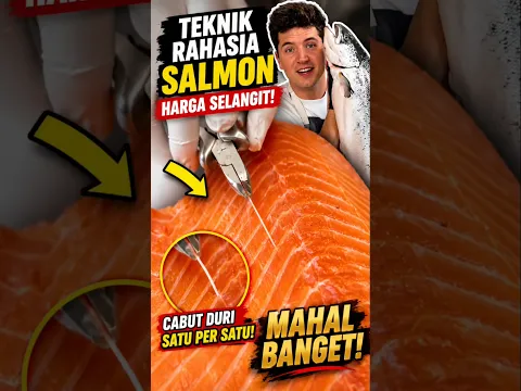 Teknik Rahasia yang Membuat Salmon sangat Mahal😱#shorts
